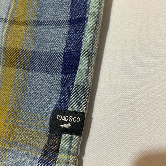 Toad & Co Women Bodie Plaid Flannel ShirtDress Long Sleeve Small Size Pockets - Picture 9 of 15